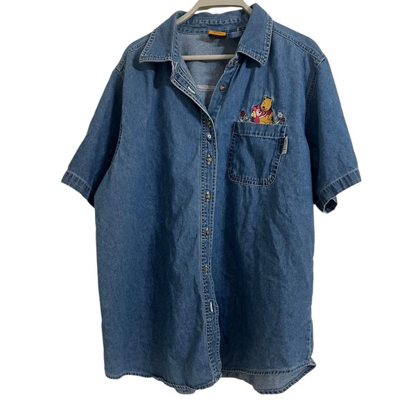 Disney Tops - Winnie the Pooh Disney Button Down shirt Vintage embroidered